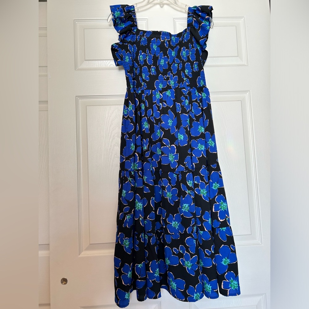 Smocked top ruffle strap sleeveless dress